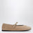 Ballet flats in sand suede leather