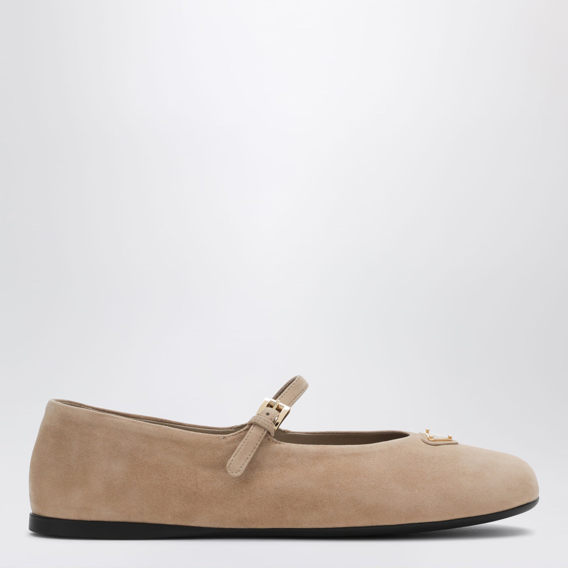 Ballerine in pelle scamosciata color sabbia