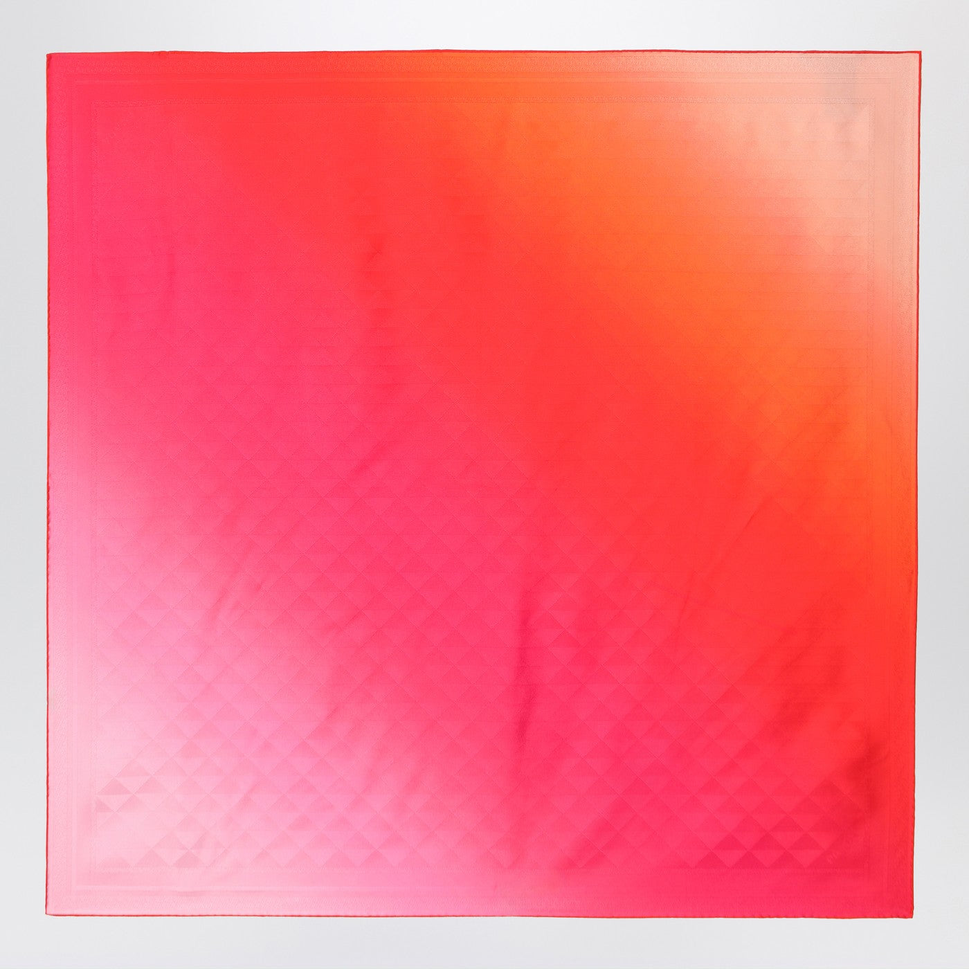 Fuchsia printed foulard in twill