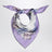 Foulard stampato in twill di seta 55 glicine