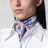 Foulard stampato in twill di seta 55 glicine