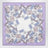Printed silk twill scarf 55 wisteria