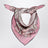 Foulard stampato in twill di seta 55 rosa