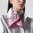 Foulard stampato in twill di seta 55 rosa