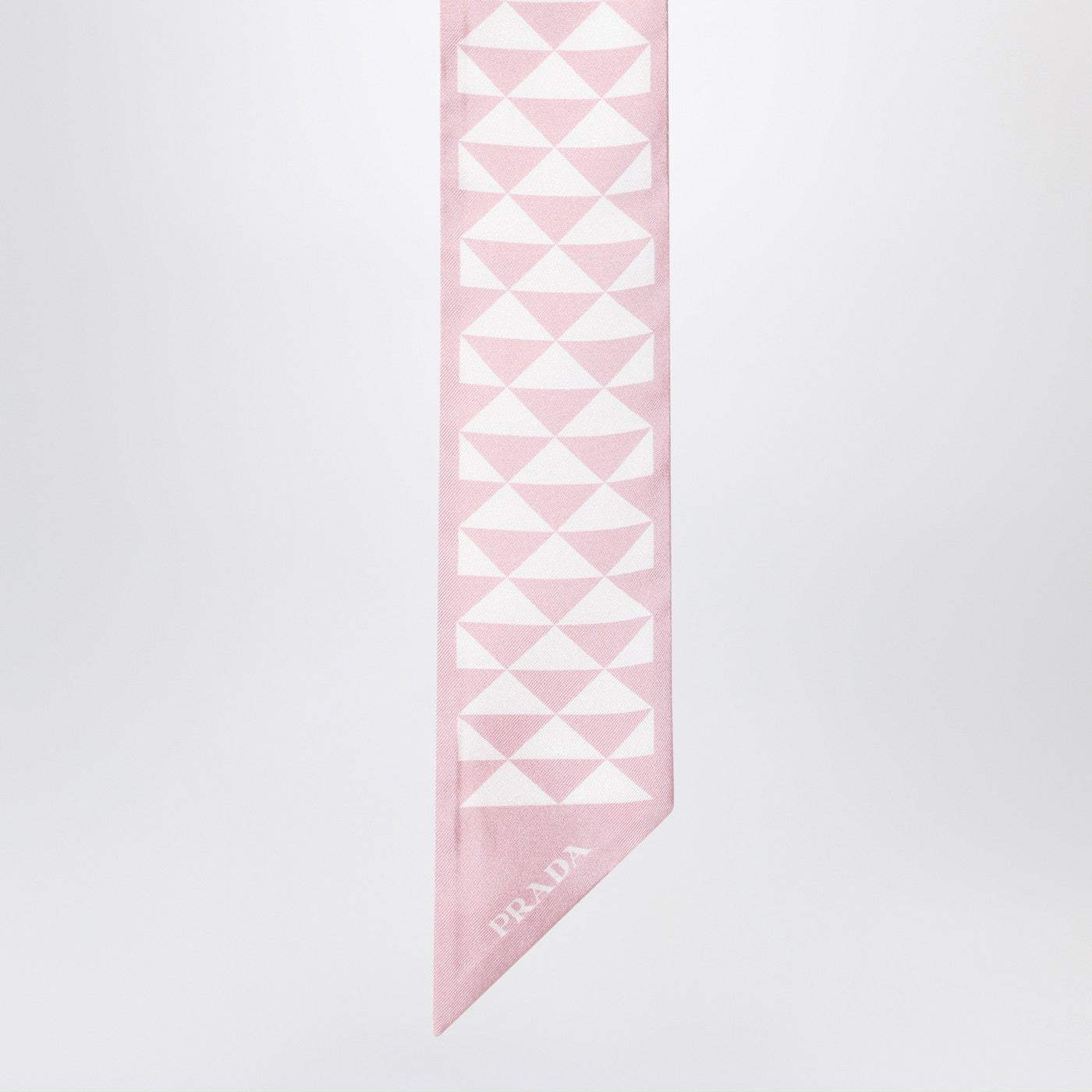Silk jacquard scarf pink/white