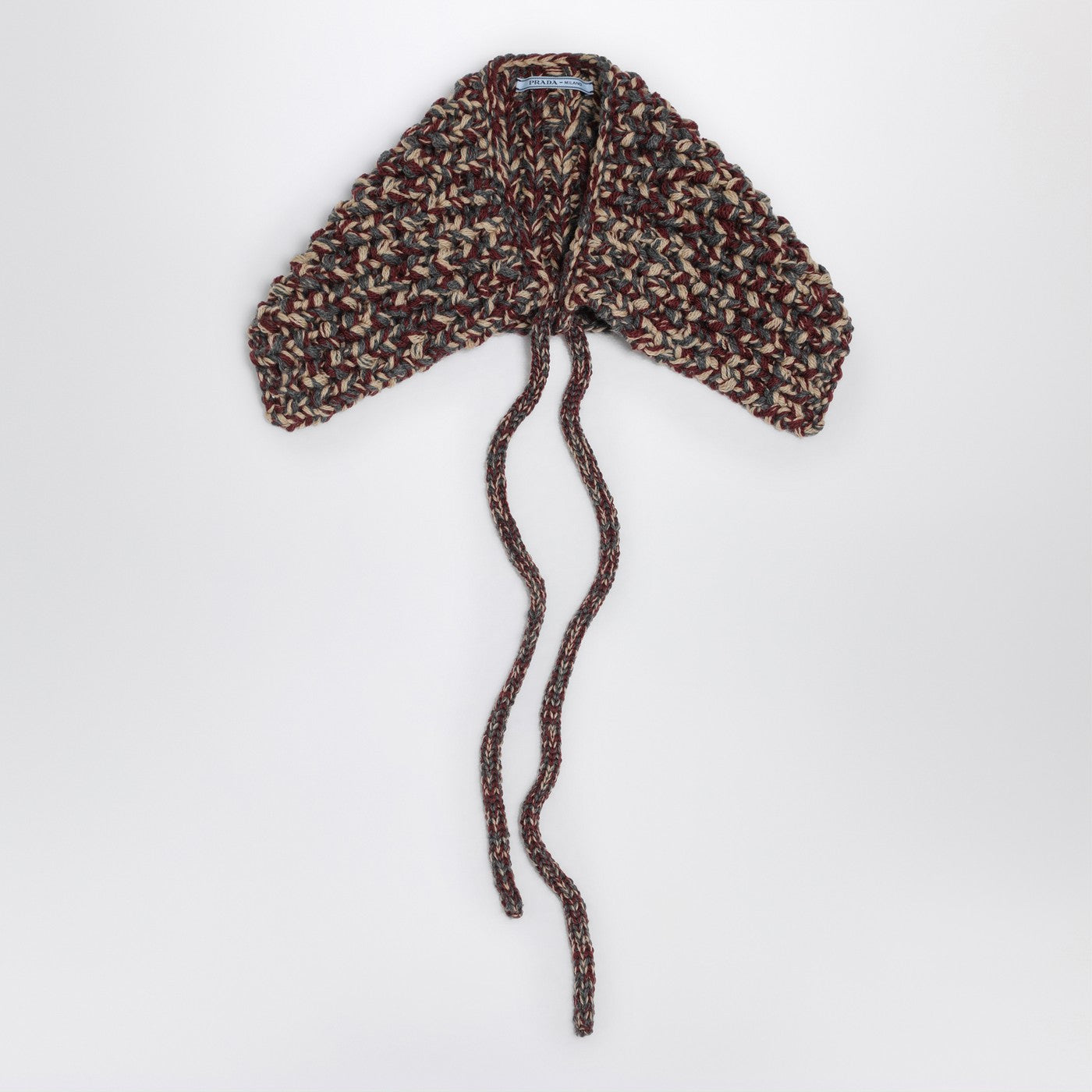 Wool and cashmere knit collar