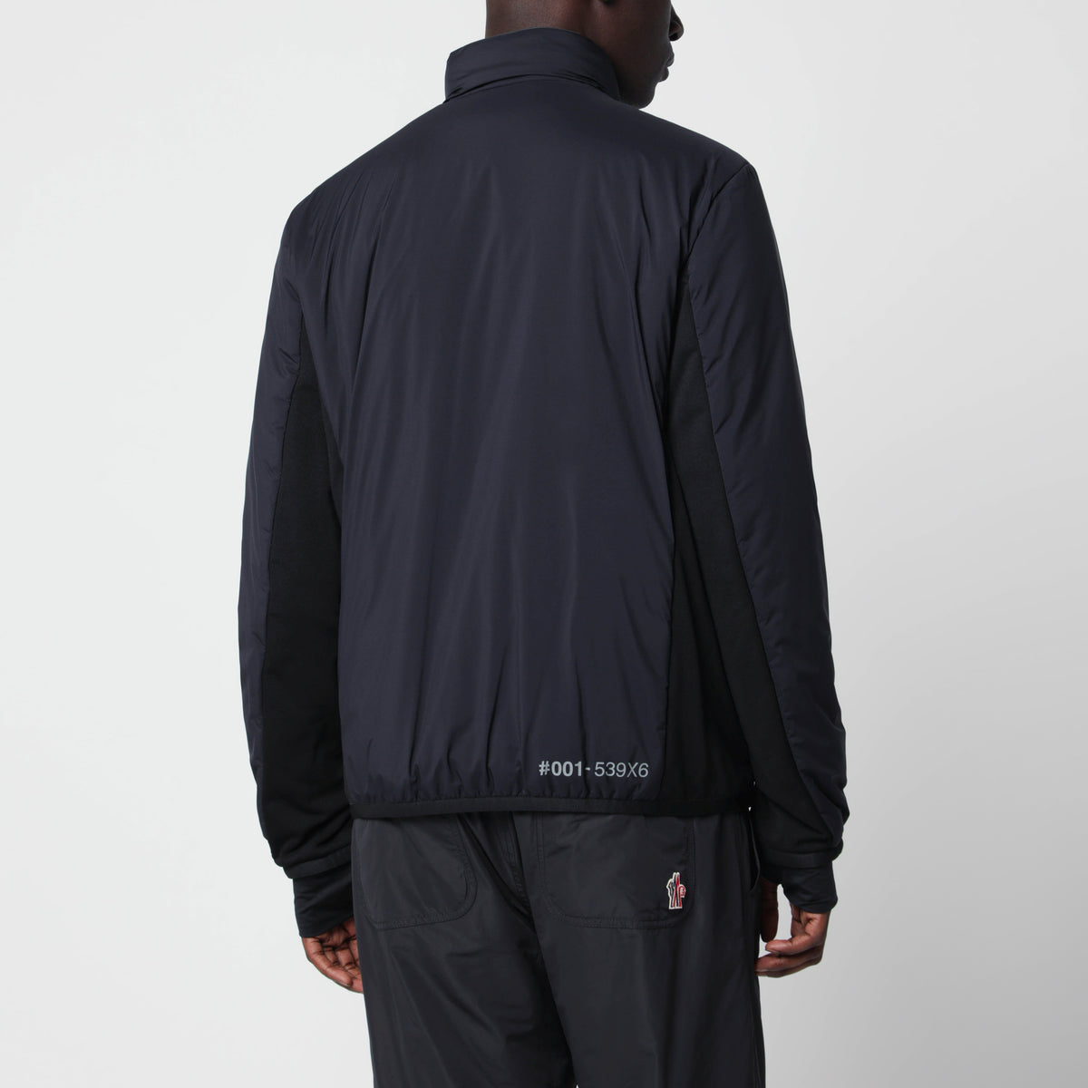 Giacca con zip blu navy in nylon