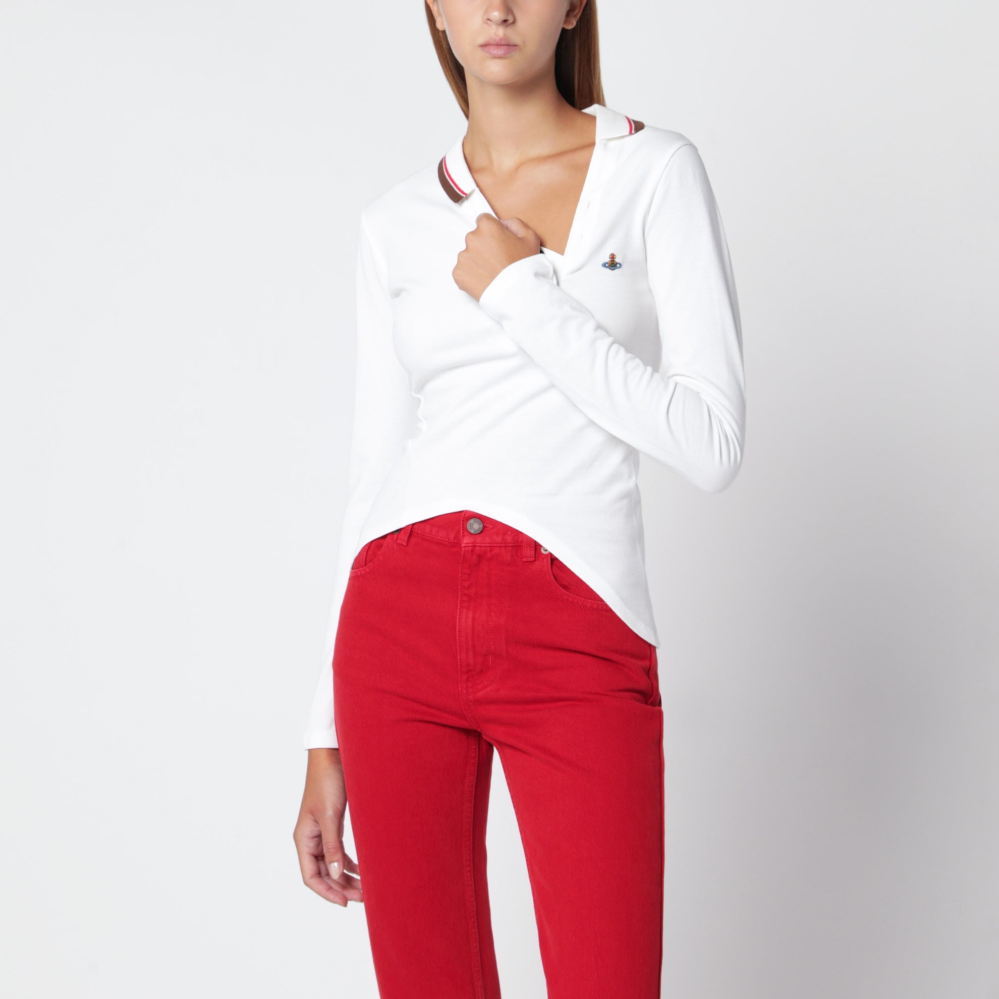 Polo Glory bianca in cotone