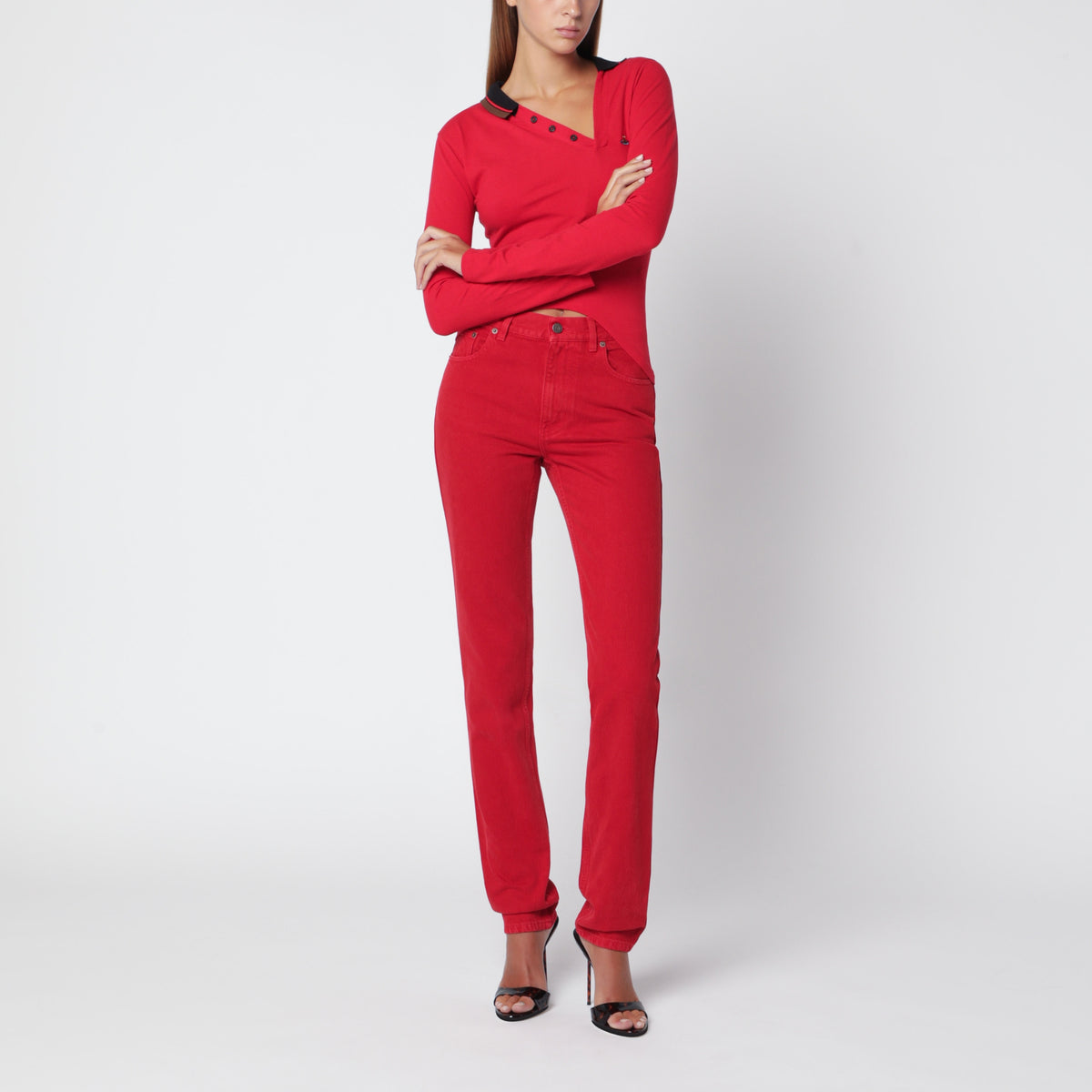 Glory red cotton polo shirt