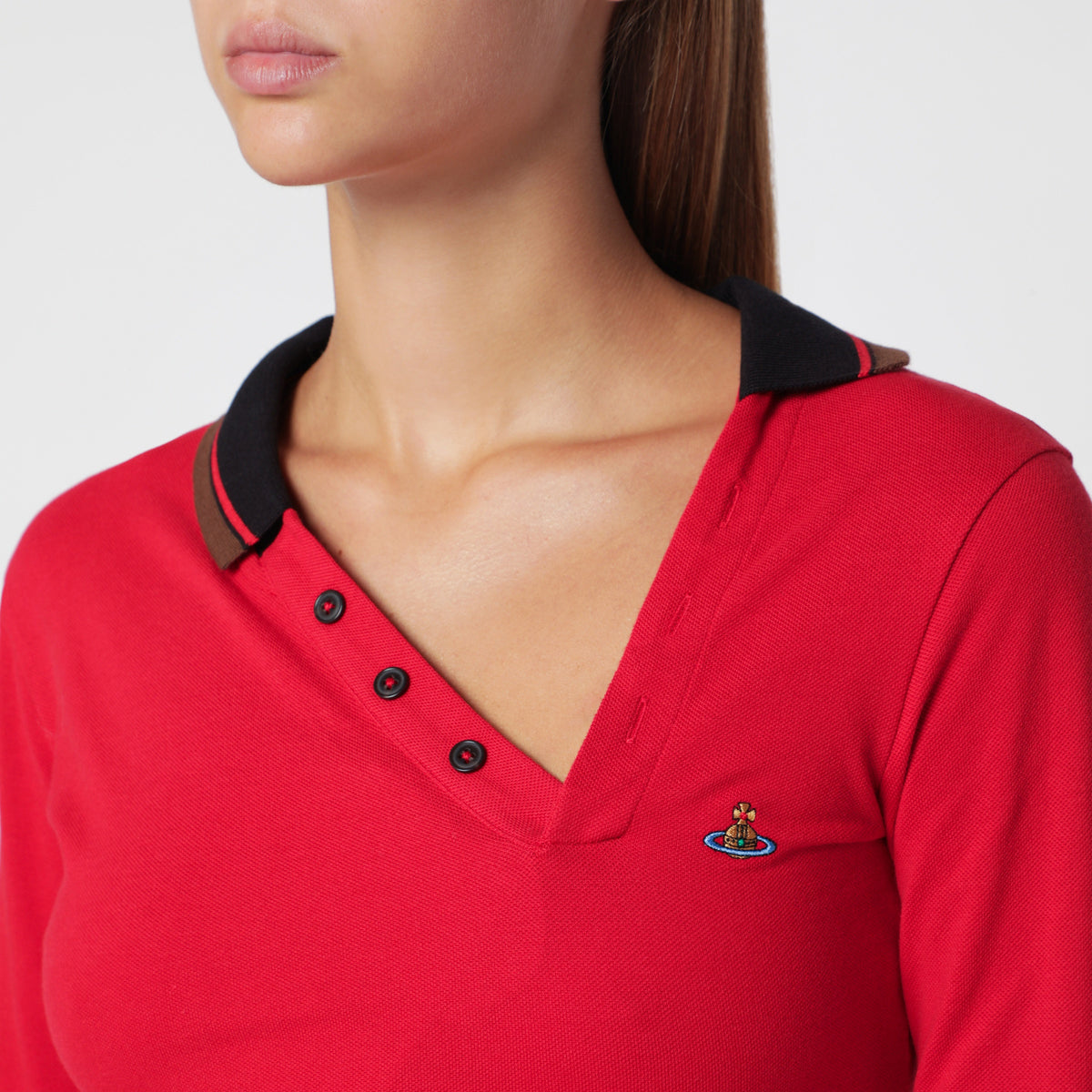 Glory red cotton polo shirt