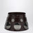 Visor brown in leather and plexiglass