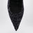 Blauer gestrickter Pumps