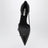 Seitlich offene Pumps aus Leder