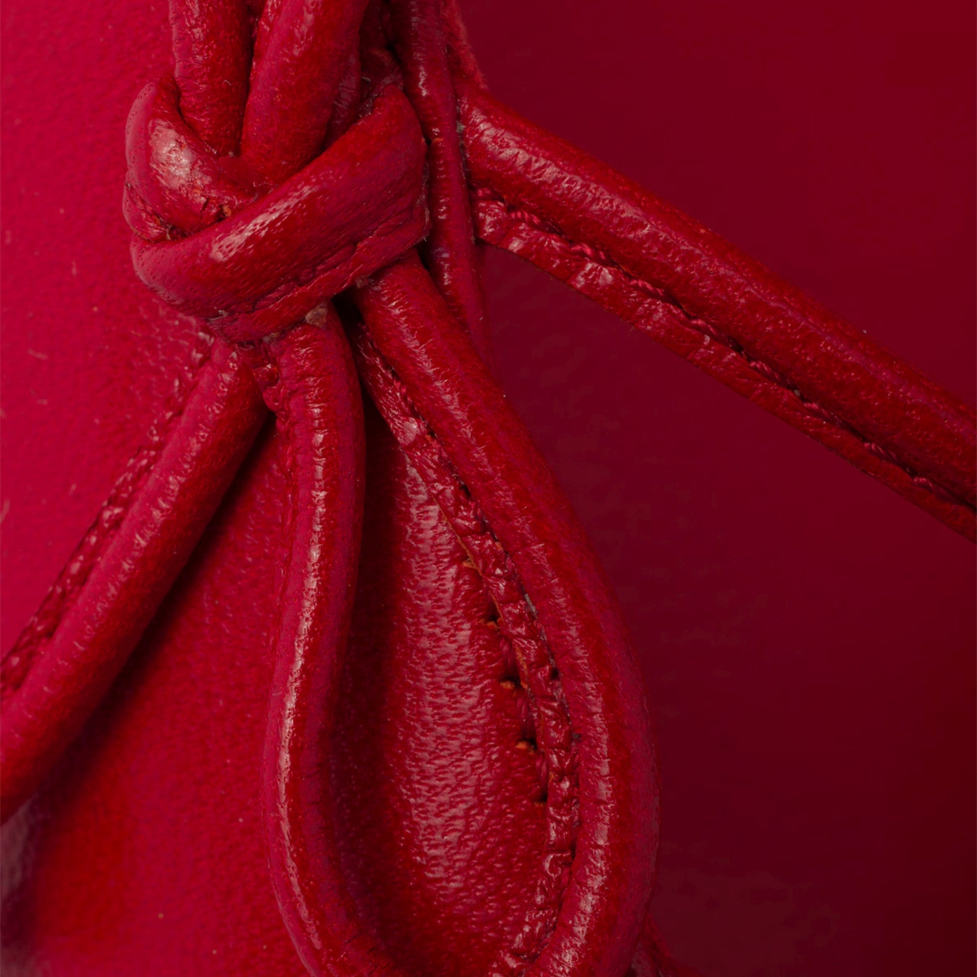 Red Leather Side-Open Pumps