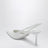 Décolleté slingback in pelle bianca
