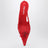 Décolleté slingback rosse in seta e viscosa