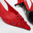 Décolleté slingback rosse in seta e viscosa