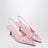 Décolleté slingback rosa in seta e viscosa