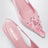 Décolleté slingback rosa in seta e viscosa