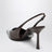 Burnt leather slingback pumps