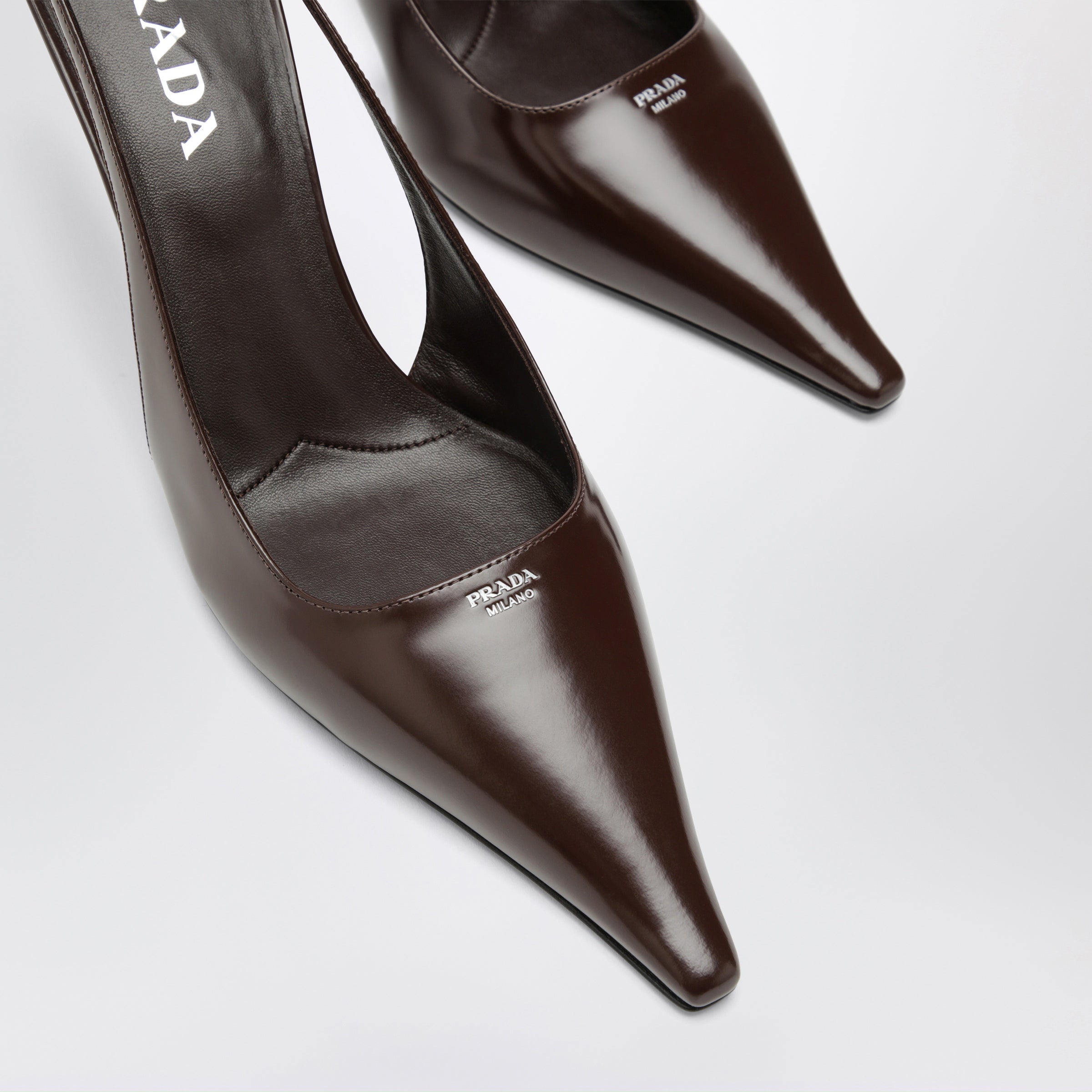 Prada Burnt leather slingback pumps | TheDoubleF