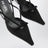 Escarpins slingback noirs en daim