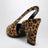 Escarpins slingback en poulain à imprimé léopard