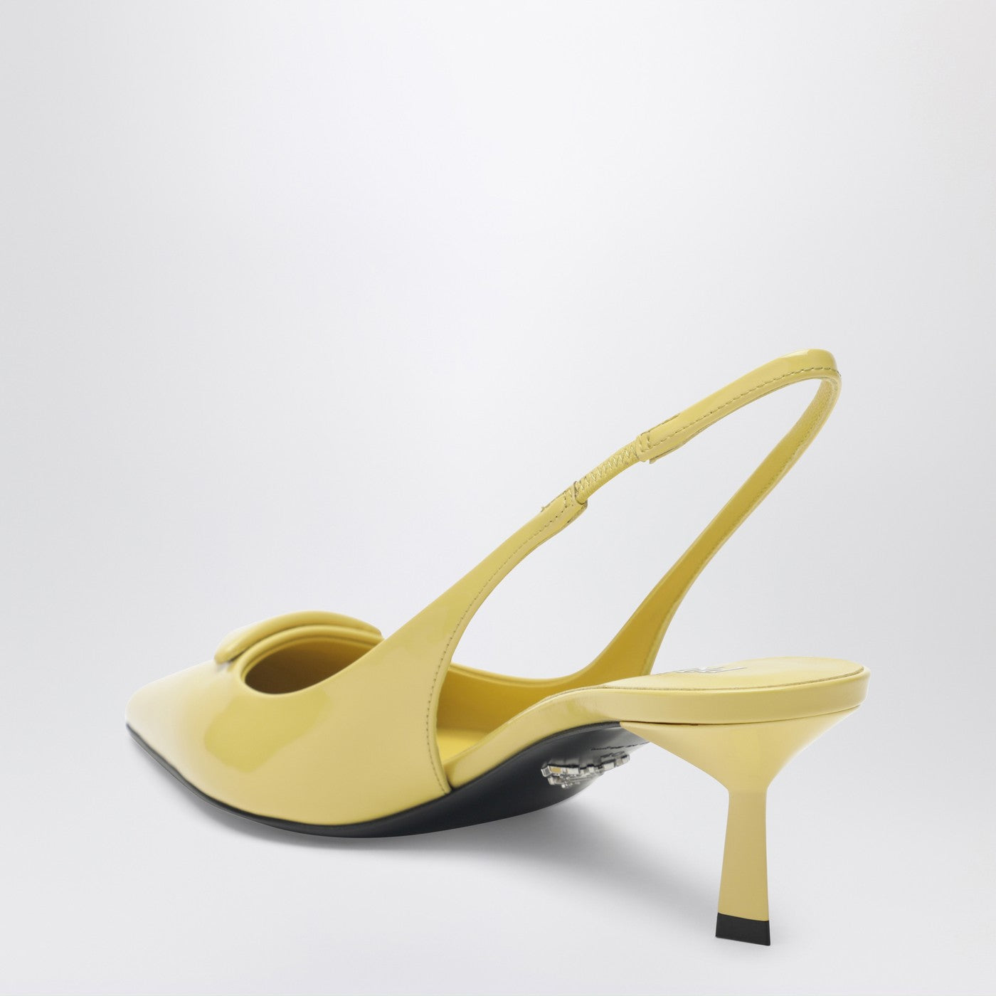 Prada Pineapple-coloured patent leather slingback pumps | TheDoubleF