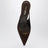 Dark brown suede slingback pumps