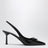 Escarpins slingback en cuir brossé noir