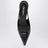 Escarpins slingback en cuir brossé noir