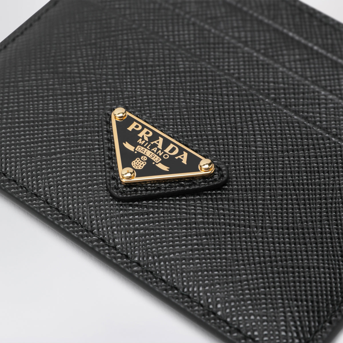 Black Saffiano card holder