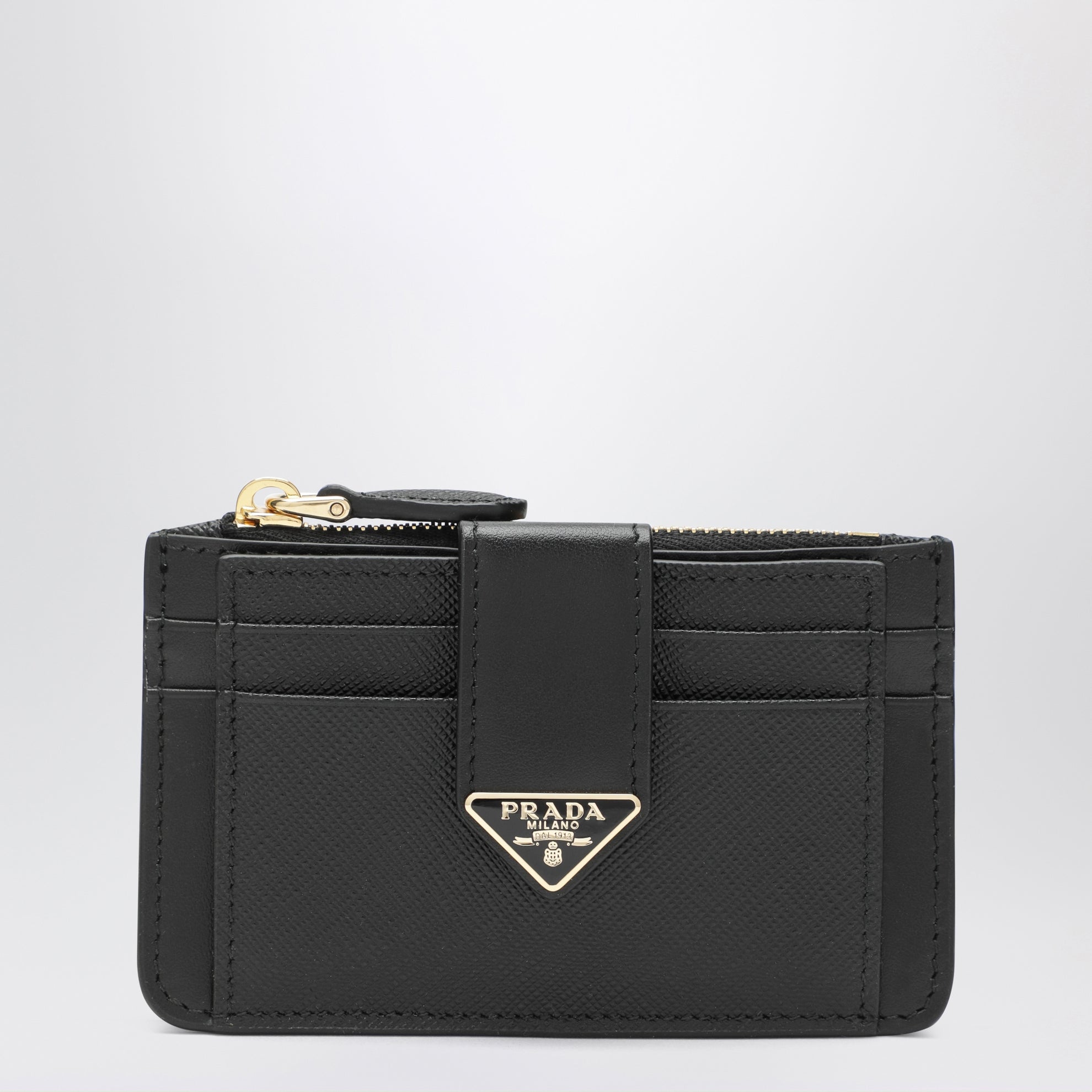 Black Saffiano leather card holder