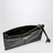 Porte-cartes zippé en cuir noir