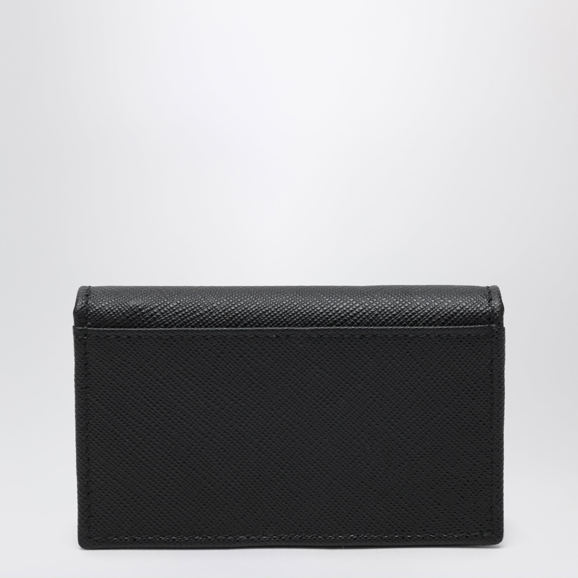 Black Saffiano leather card case
