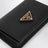 Black Saffiano leather card case