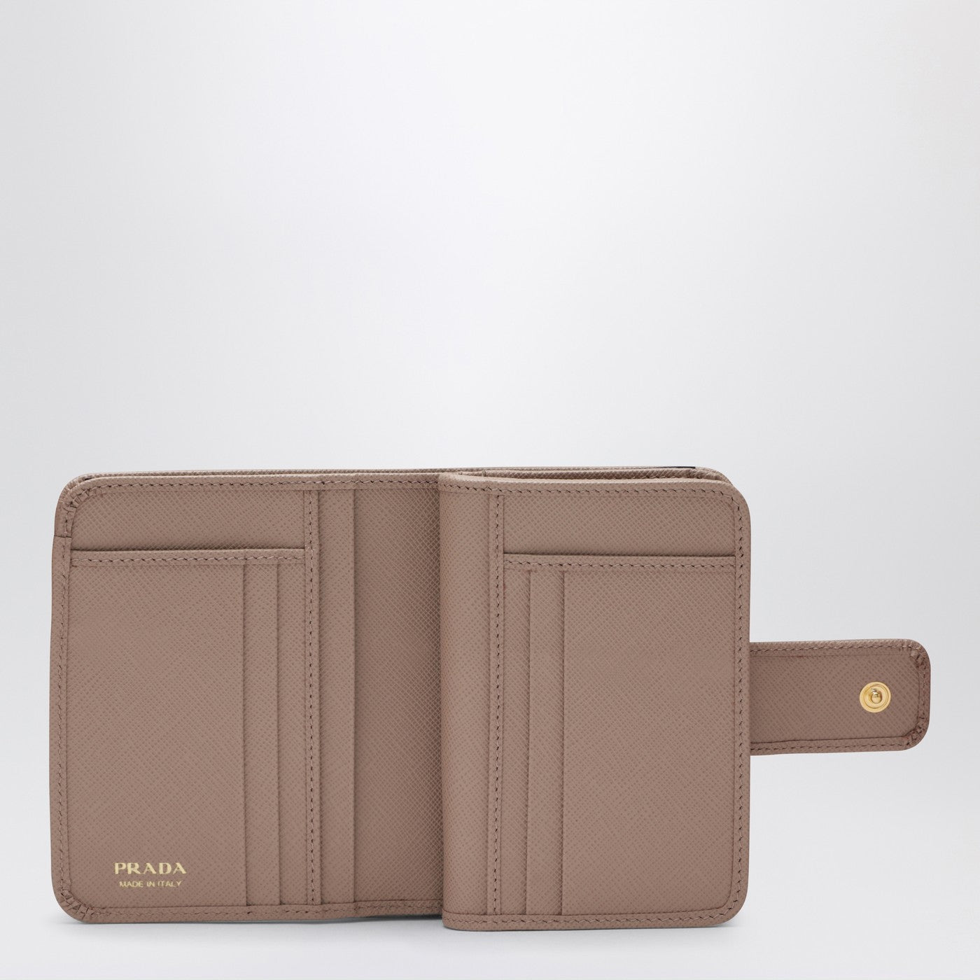 Small powder-pink Saffiano wallet