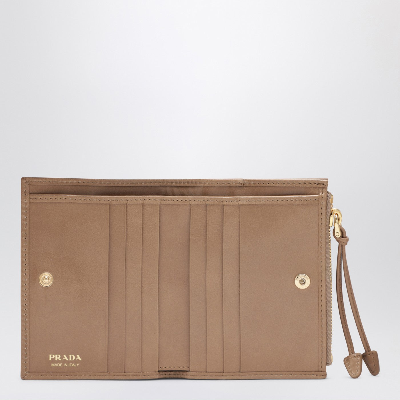 Small light pink leather wallet