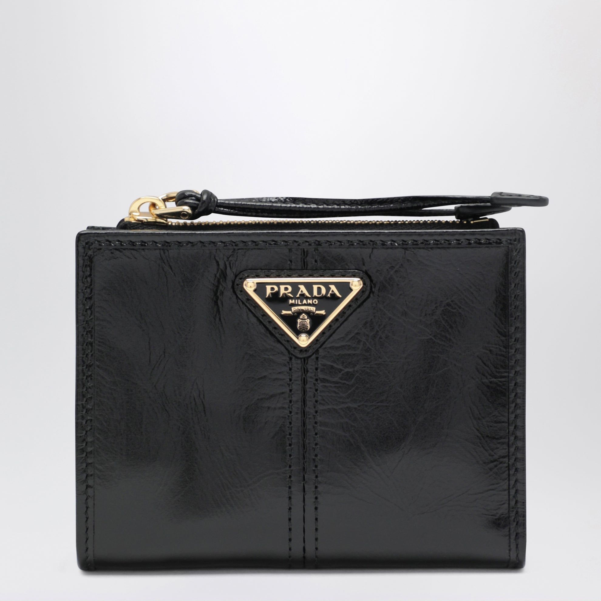 Black leather small wallet
