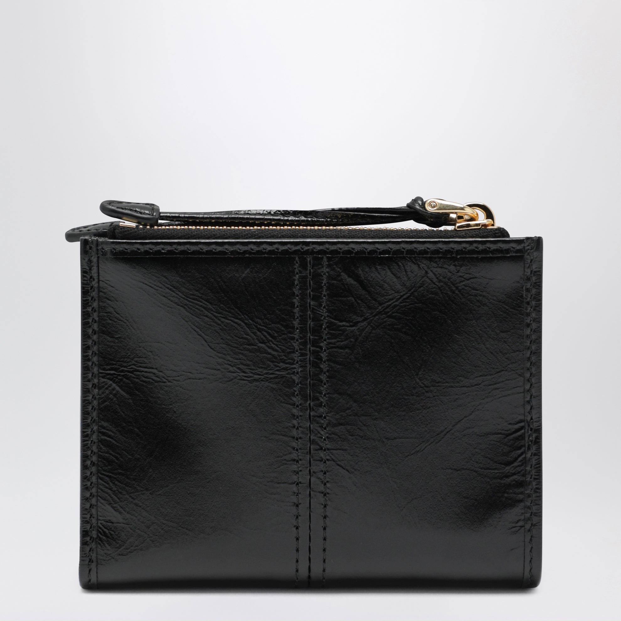 Black leather small wallet