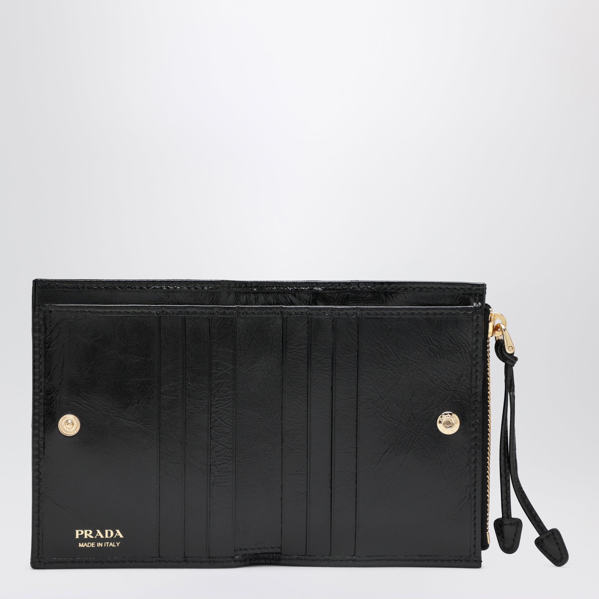 Black leather small wallet