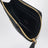 Kleines schwarzes Zip-around-Portemonnaie aus Saffiano-Leder