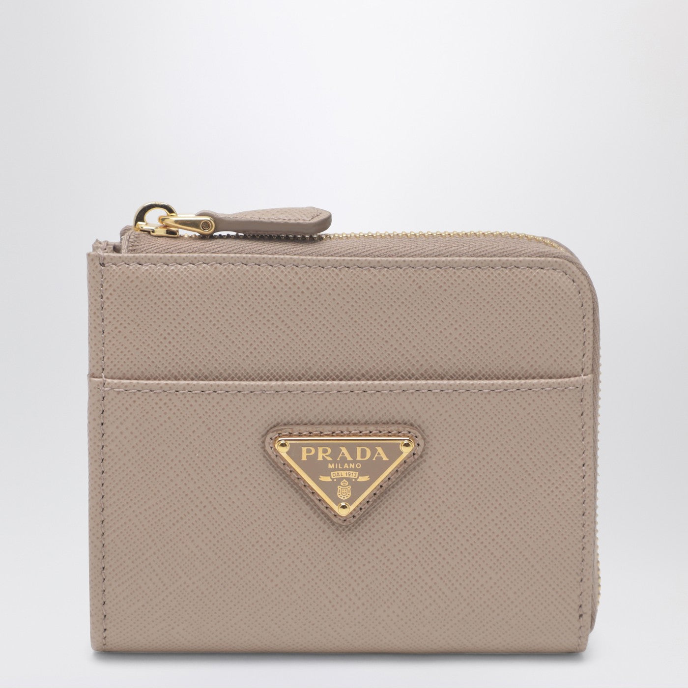 Prada Small blush Saffiano leather zip-around wallet | TheDoubleF