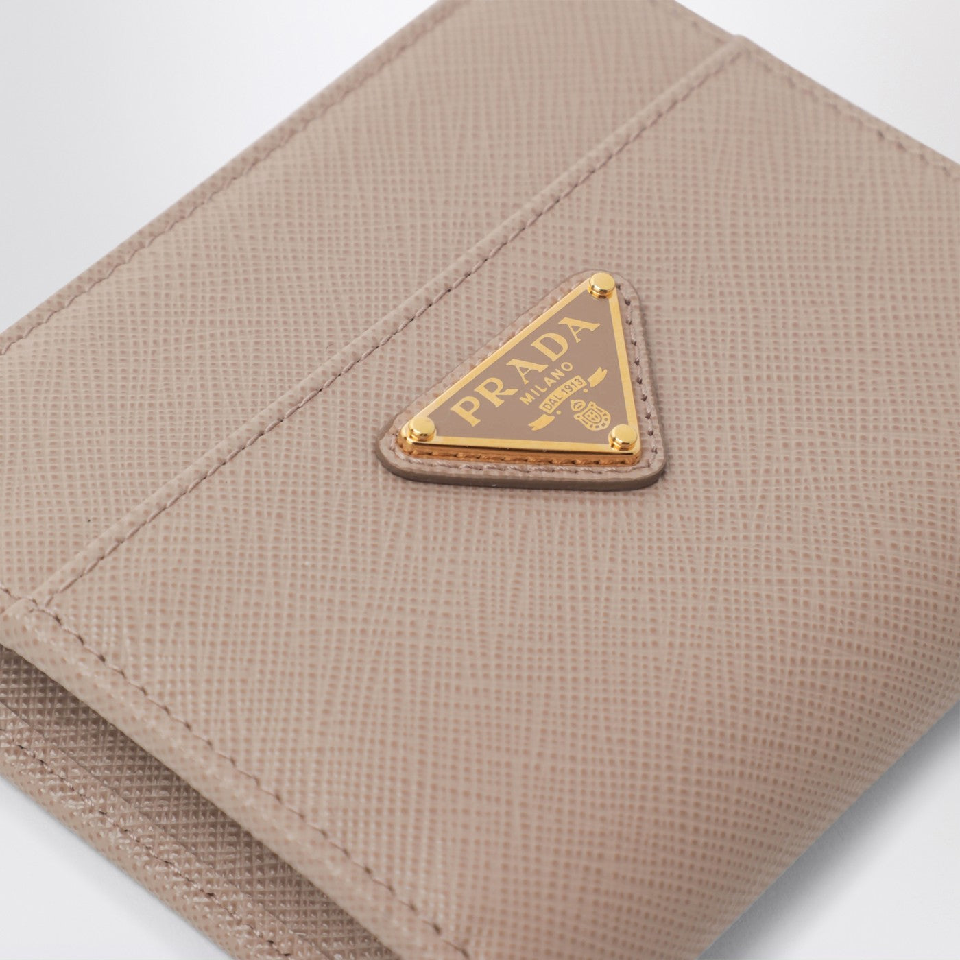 Prada Small blush Saffiano leather zip-around wallet | TheDoubleF