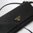 Black Saffiano wallet with shoulder strap