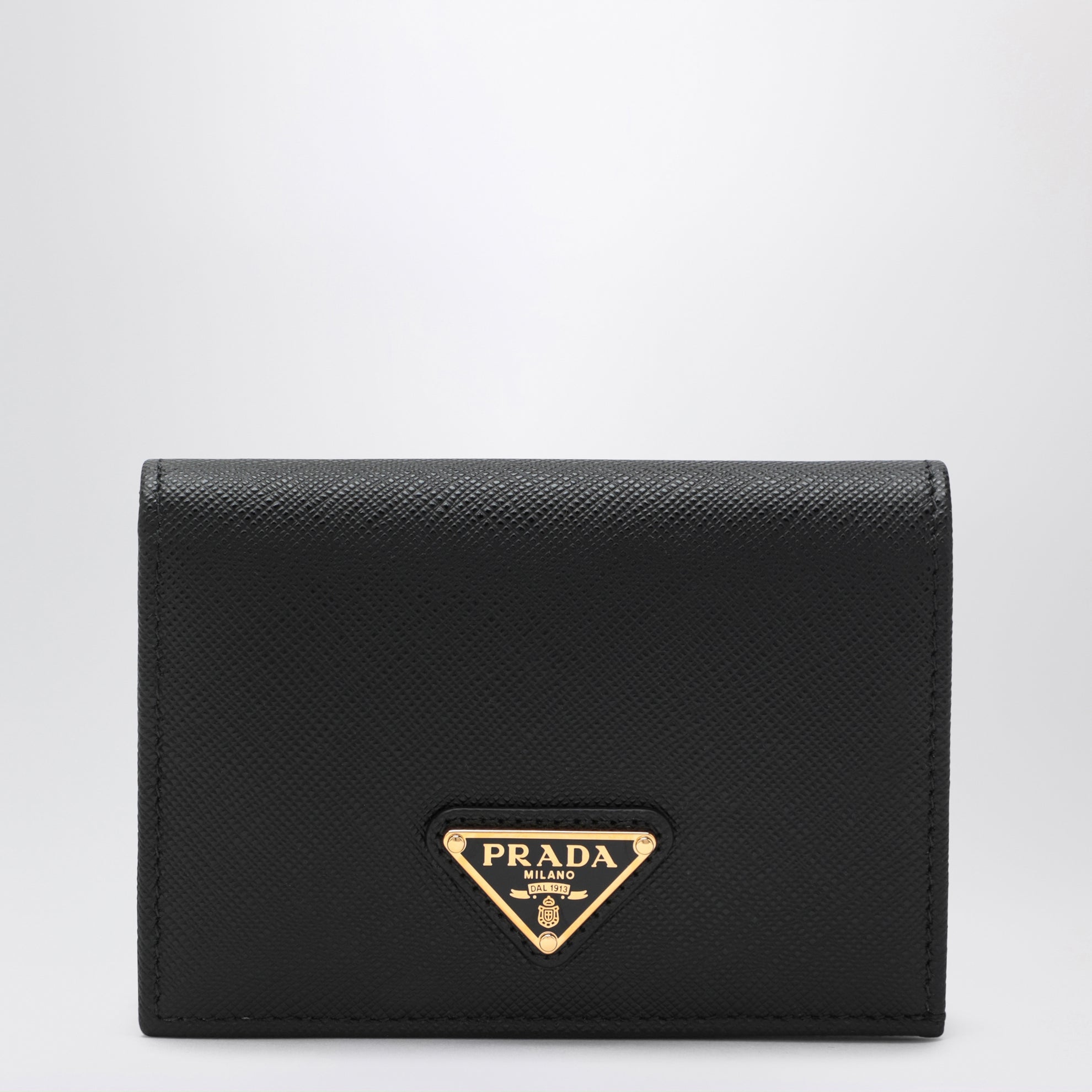 Black Saffiano leather small wallet