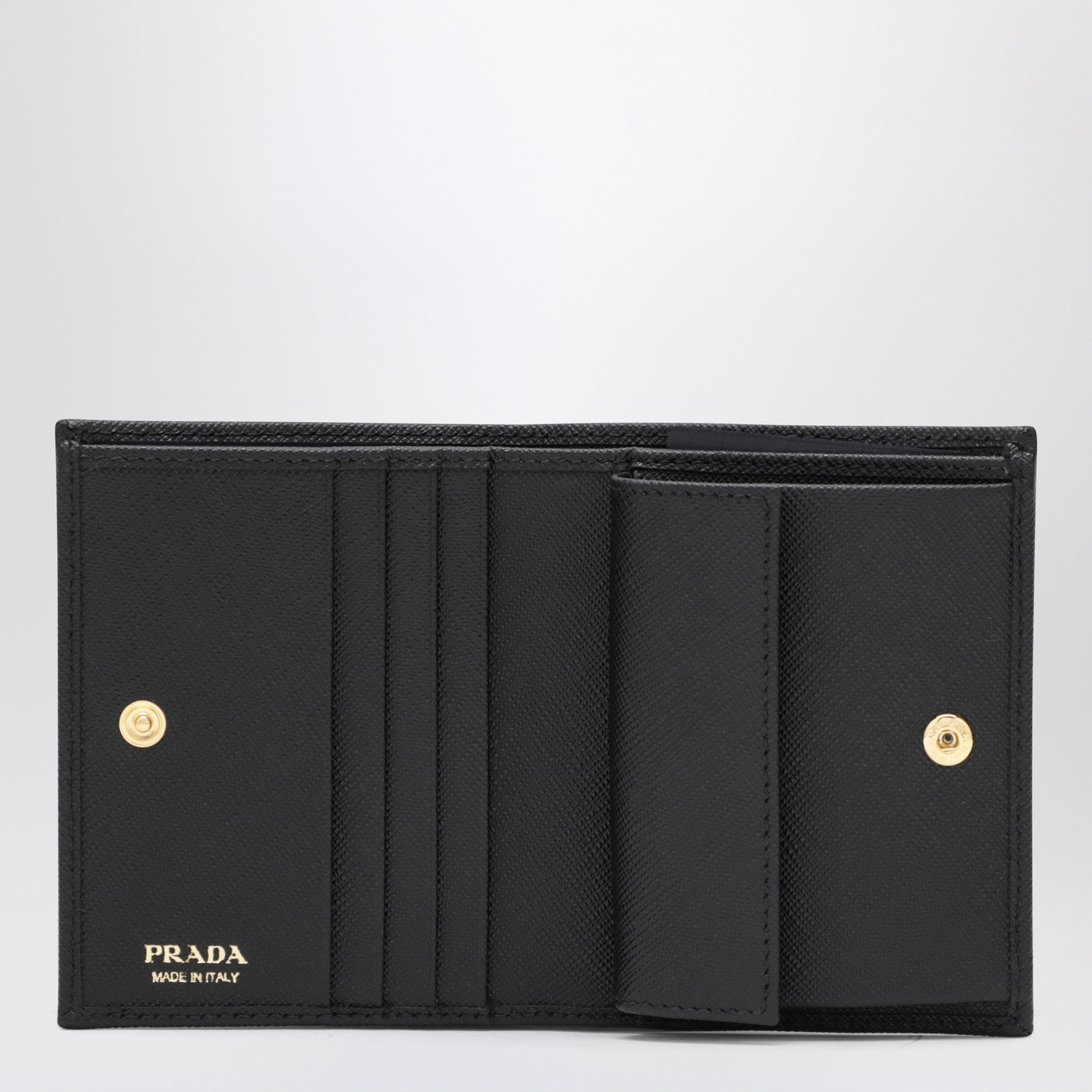 Black Saffiano leather small wallet