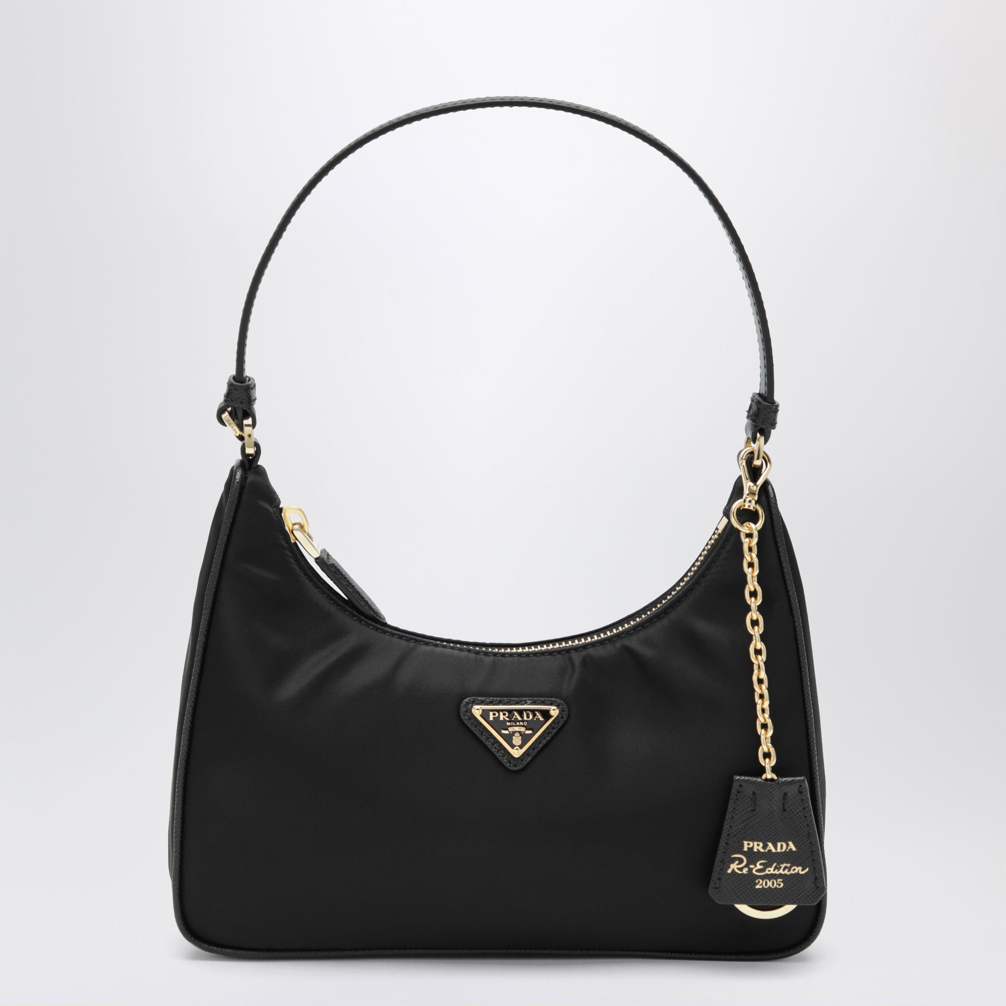 Sac Re-Edition 2005 en Re-Nylon et cuir Saffiano noir