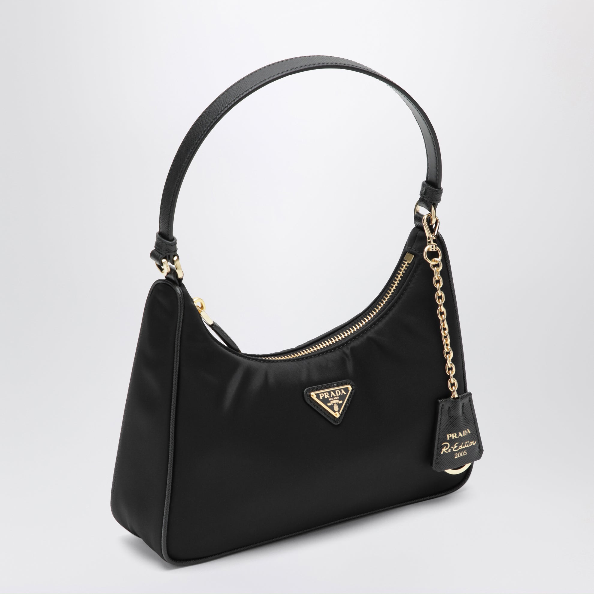 Sac Re-Edition 2005 en Re-Nylon et cuir Saffiano noir