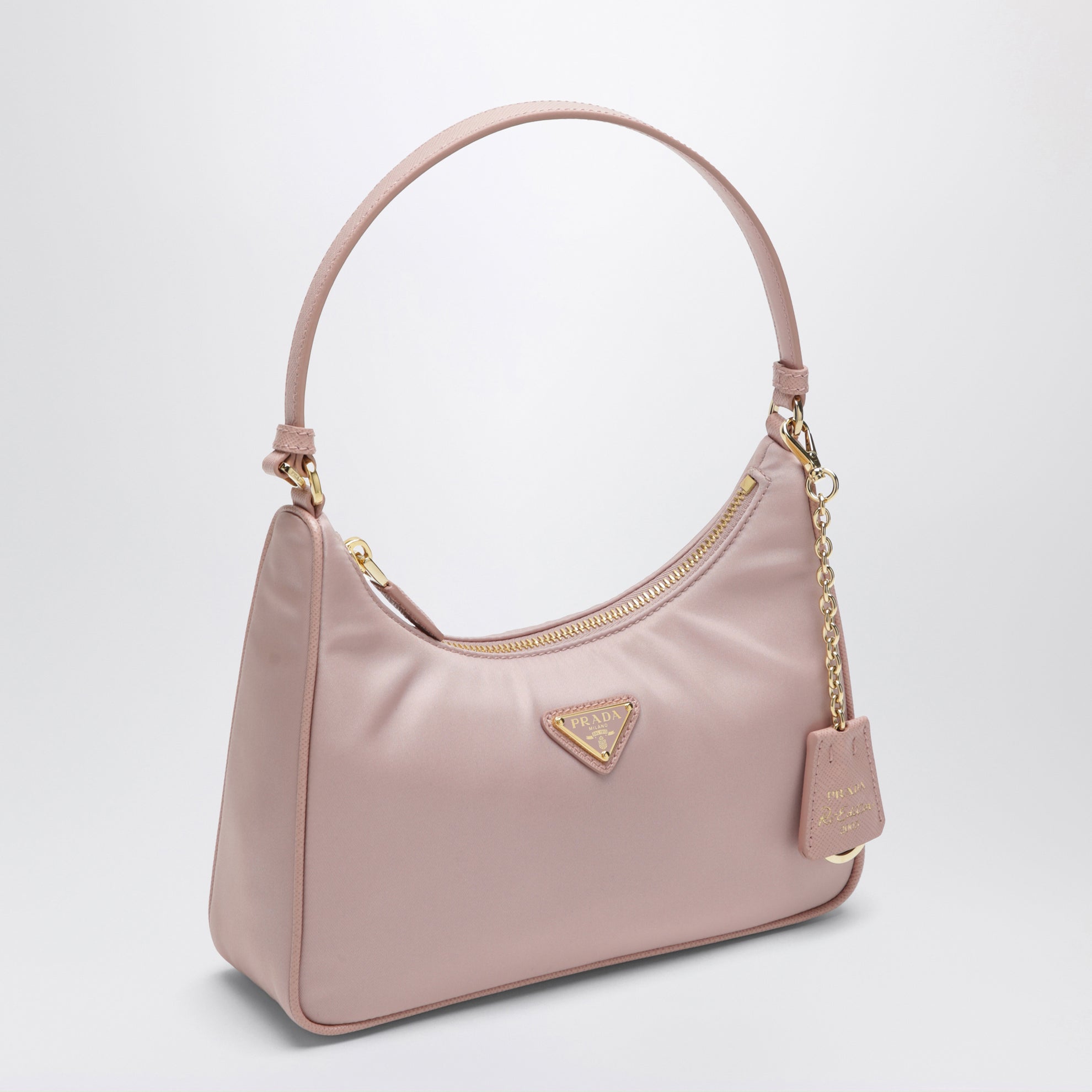 Re-Edition 2005 bag in Pesco pink Re-Nylon and Saffiano leather
